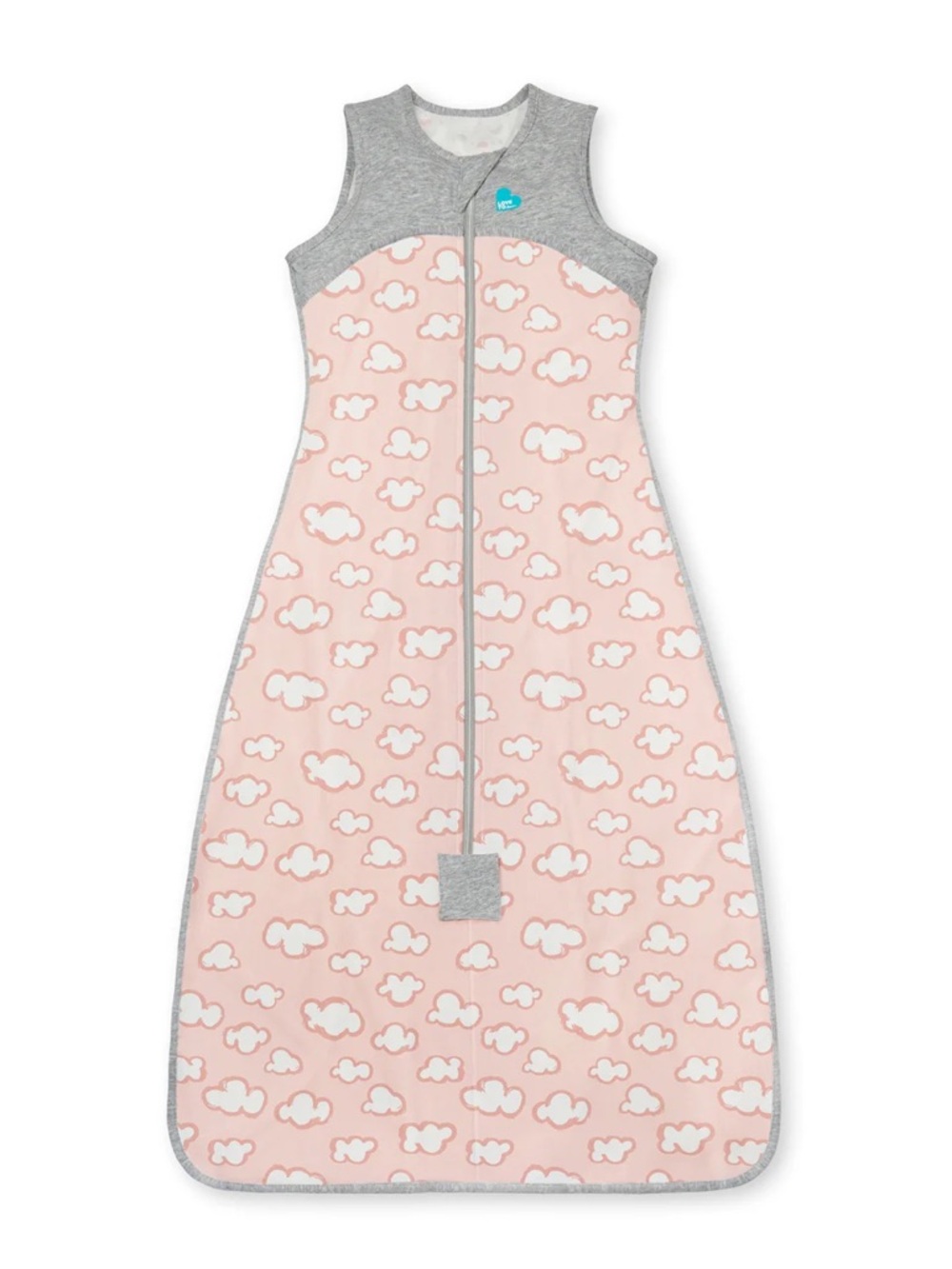 Love to Dream Pink Cloud Sleep Sack with Gray Trim